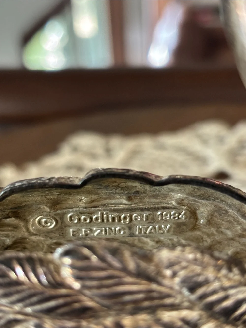 Vintage Godinger Silverplated Swan Figurine Letter Holder Made in Italy 1984